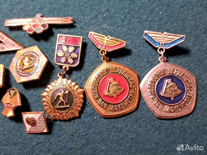 Значки СССР спортивные, набор