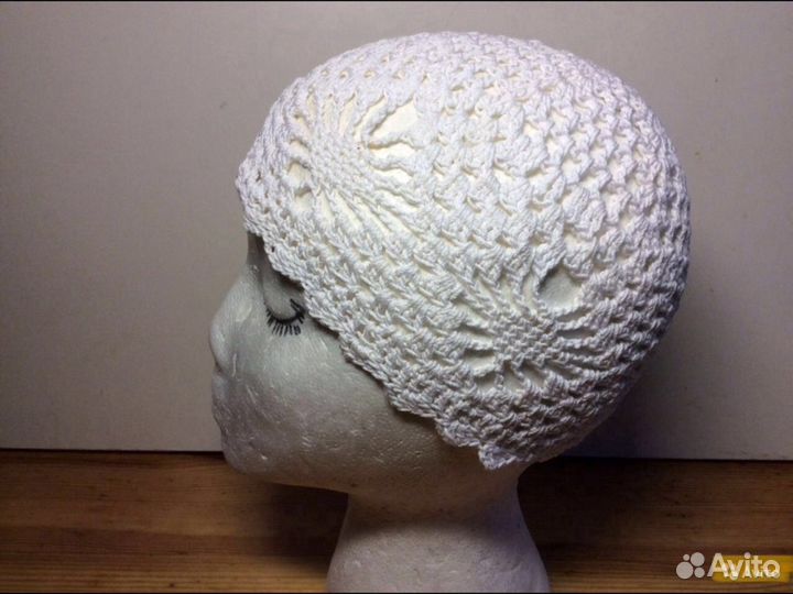 Кружевная аккуратная шапочка, арт 059,размер 54-56