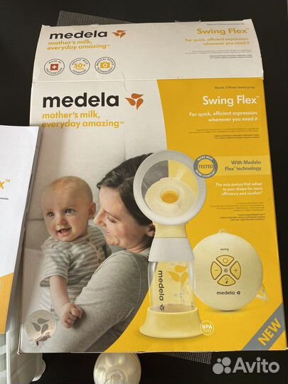 Молокоотсос medela swing flex электрический