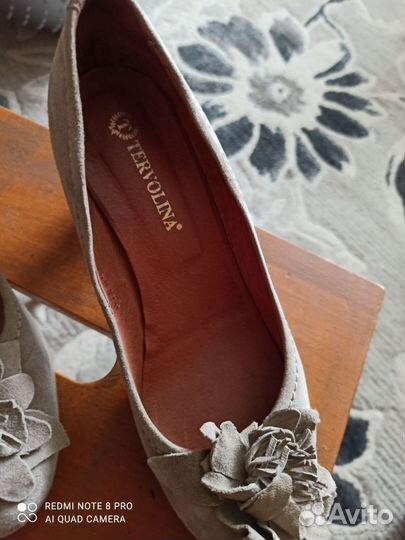 Туфли женские 38 размер, натуральная замша