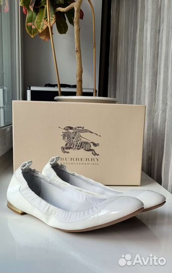 Burberry белые балетки 39