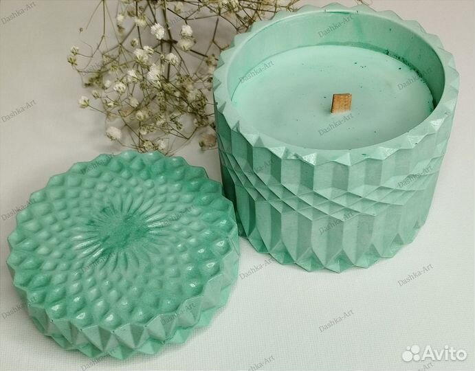 Свечи ручной работы в шкатулках