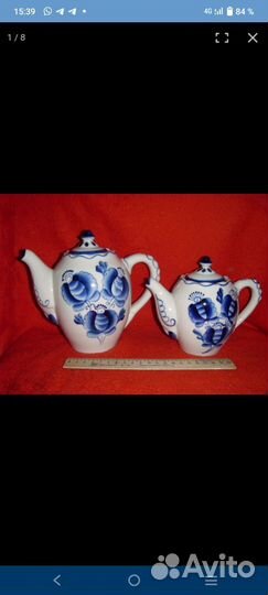 Гжель СССР посуда фигурки много