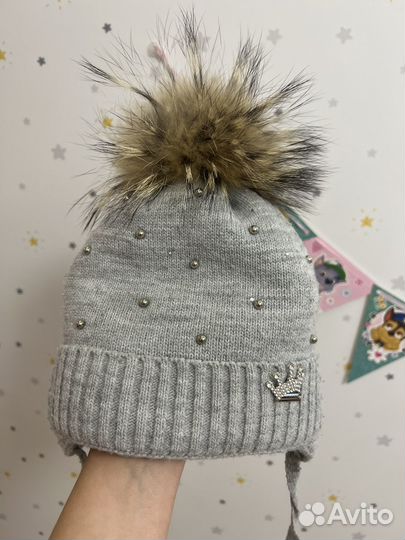 Шапка для девочки зимняя 2-5 лет