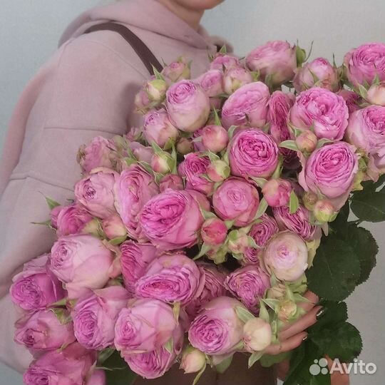 Кустовые пионовидные розы, доставка