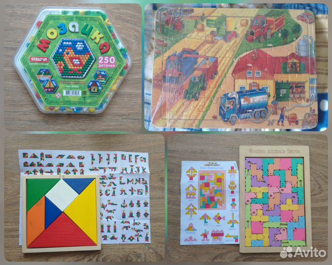 Детские развивающие игрушки из дерева