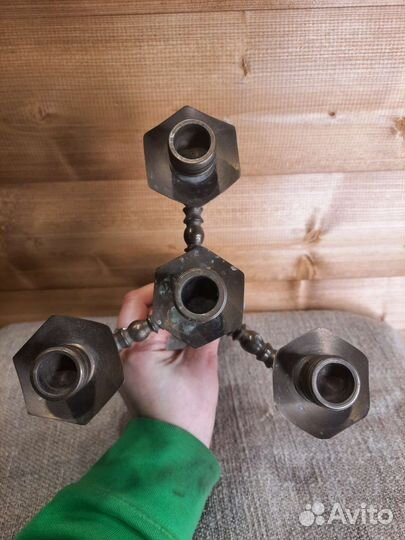 Подсвечник на 4 Свечи Латунь Бронза СССР