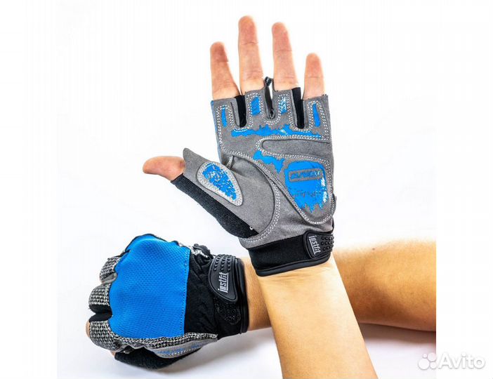 Перчатки для фитнеса сетка JF-S3 Blue