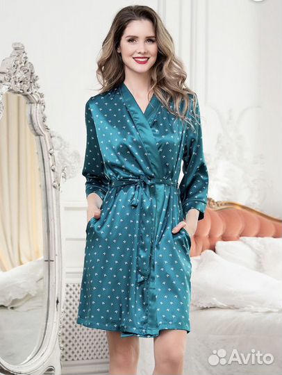 Халат из шелка новый размер 52-54