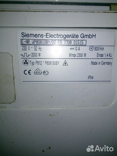Стиральная машина siemens siwamat8081