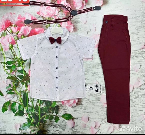 Рубашка брюки, костюм на мальчика 110-116-122-128