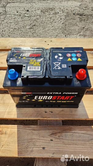 Аккумулятор 75Ah (680A) Eurostart Extra R+