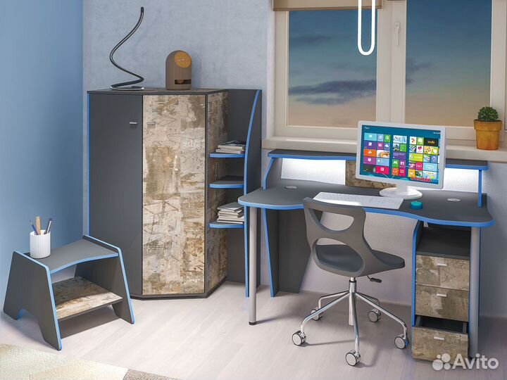 Стол компьютерный Индиго, с подсветкой