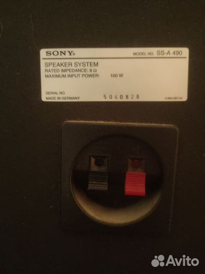 Акустическая система Sony SS-A490 6 Ом, 100 Вт