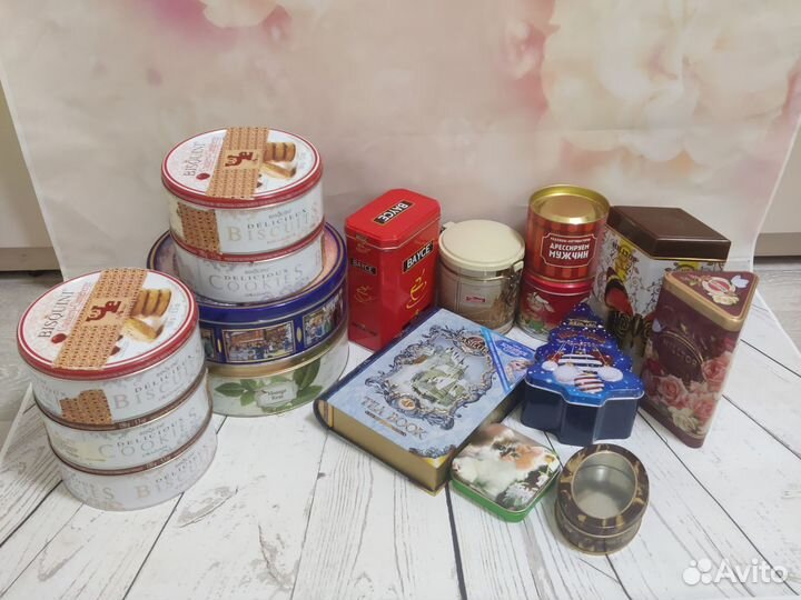 Жестяные коробки металлические банки