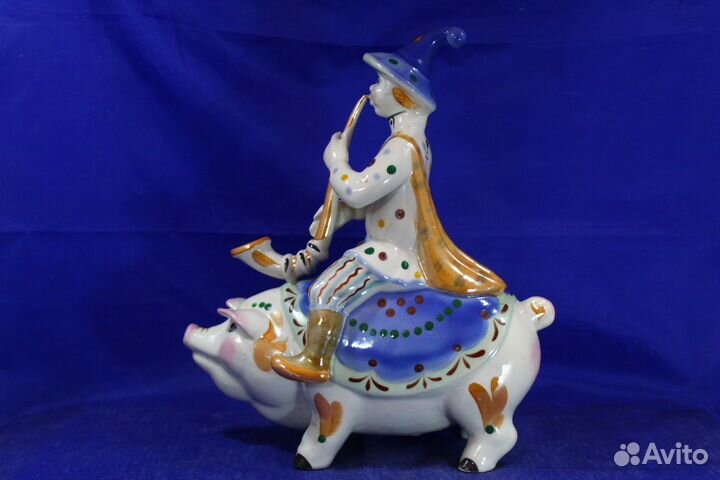 Статуэтка фарфор редкая копилка Дударь Петрушка