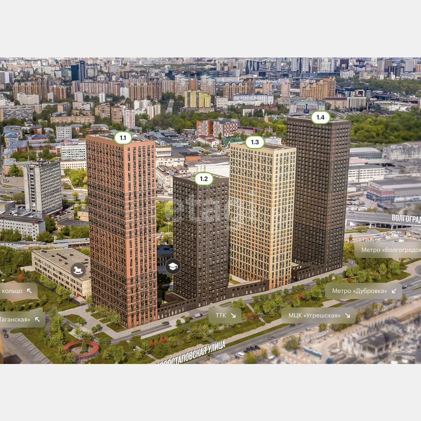 1-к. квартира, 34,6 м², 9/28 эт.