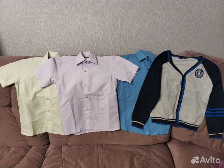 Рубашки для мальчика 122 128 пакетом