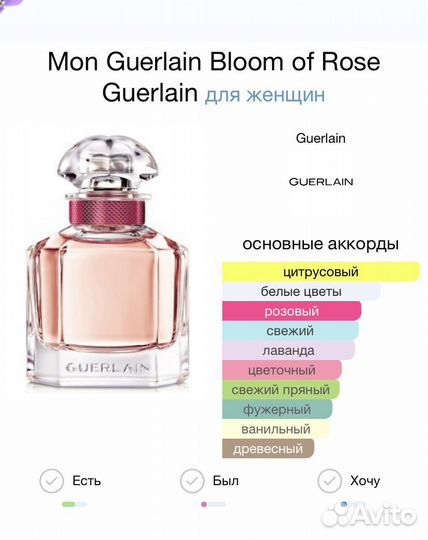 Духи mon guerlain bloom of roses