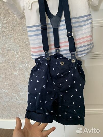 Рубашка mothercare 86 как новая и шорты