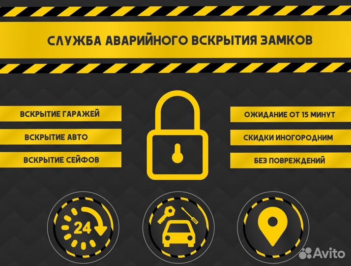 Вскрытие замков Дверей Автомобилей Сейфов