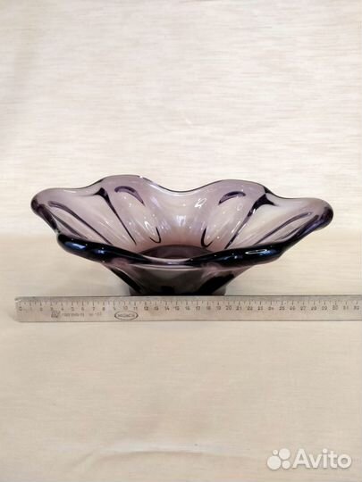 Конфетница/фруктовница александритовое стекло