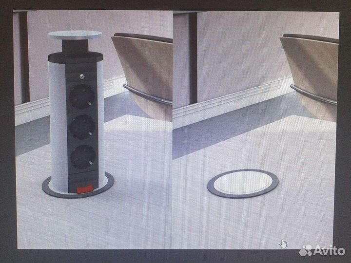 Блок выдвижной розетки