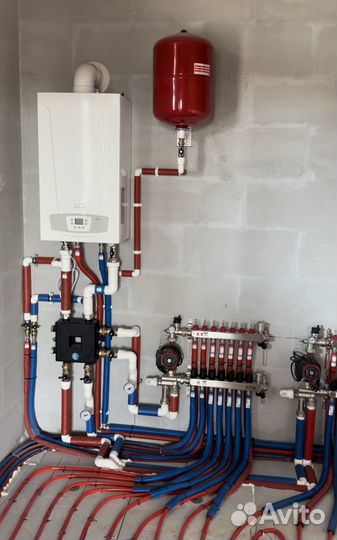 Отопление Монтаж тёплого пола, воды, сантехник