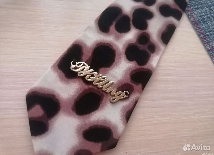 Галстук женский Леопардовый принт