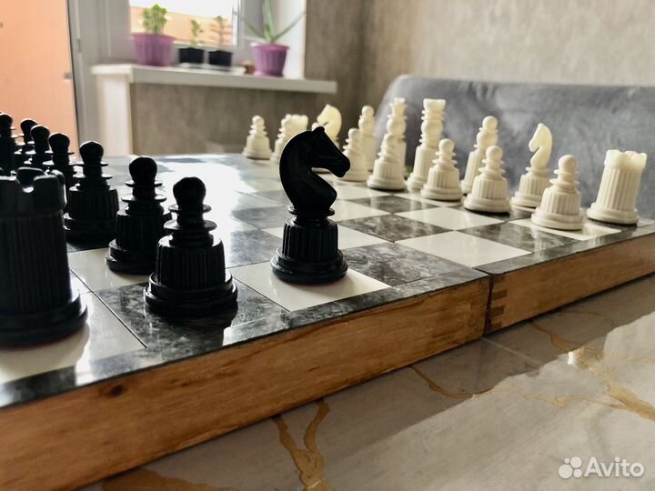 Шахматы СССР карболит 1955-1965 после реставрации
