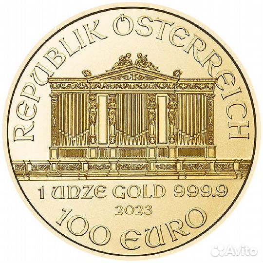 Золотая монета Австрии Венский Филармоникер 31,1