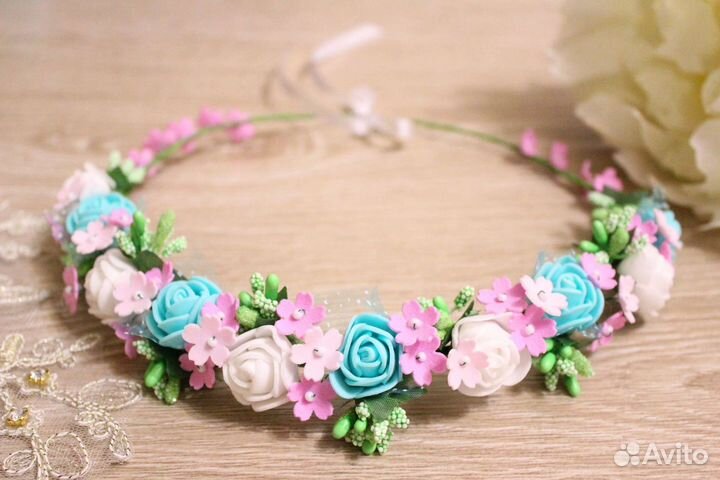 Веночек из роз ободок