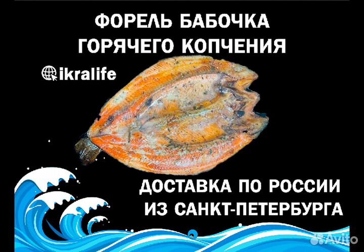 Рыба Форель бабочка горячего копчения. сдэк