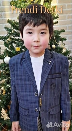 Пиджак (классика, клетка, 3 размера в наличии)