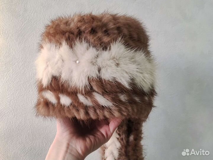 Шапка вязаная норка