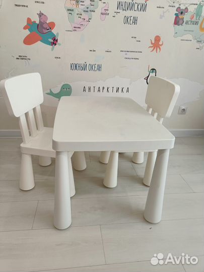 Детский стол со стулом IKEA