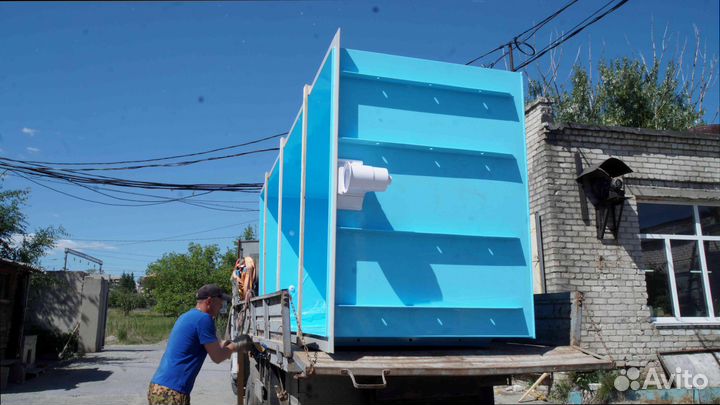 Бассейн прямоугольный полипропиленовый с гарантией