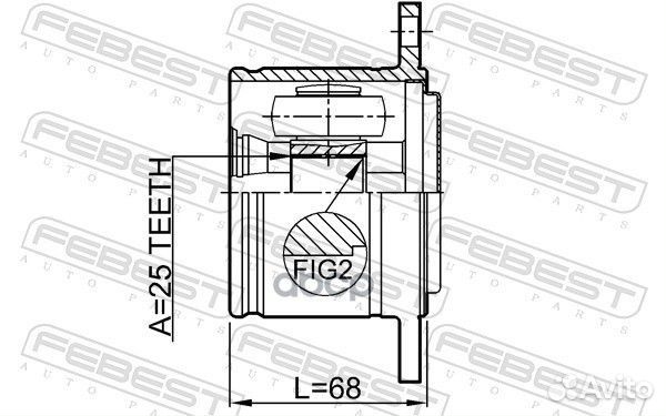 ШРУС 0411-V43RH 0411-V43RH Febest