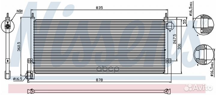 Радиатор кондиционера 94903 Nissens
