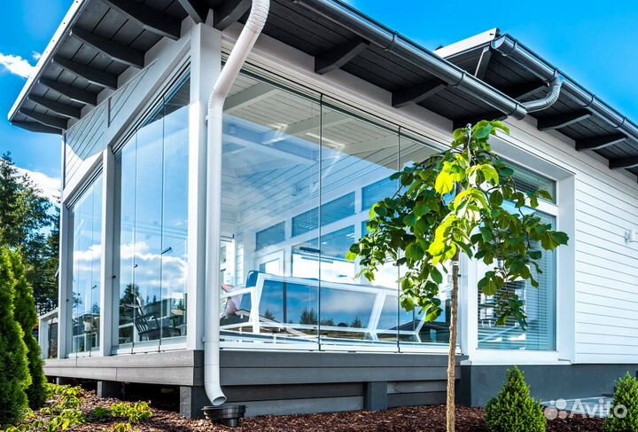 Безрамное остекление террас