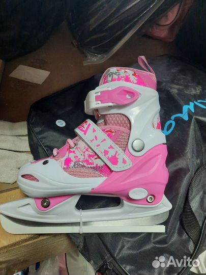 Коньки раздвижные Saimaa B906, розовые, 31-34