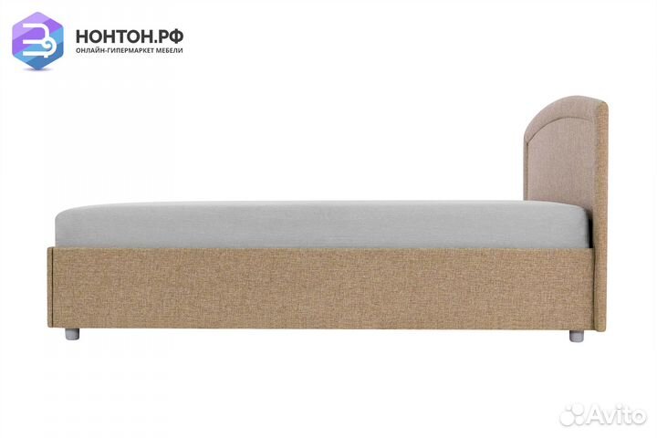 Тахта с овальной спинкой темно-бежевая