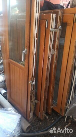 Дверь окно пвх пластиковые бу комплекты