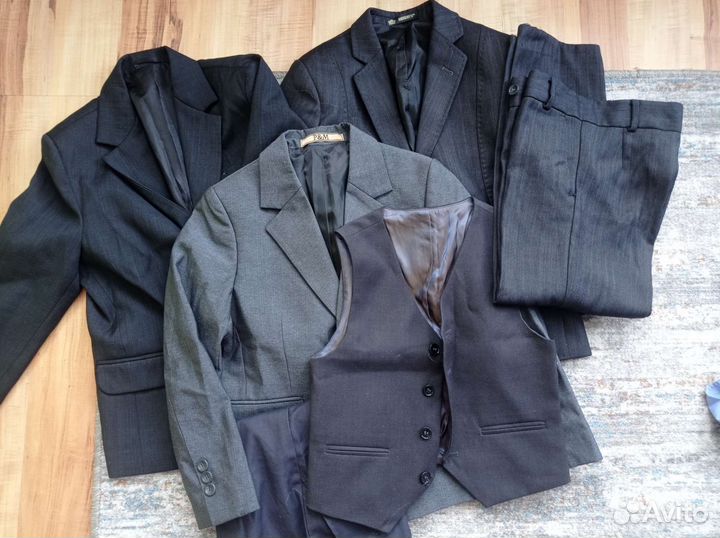 Костюм школьный, пиджаки, жилет, брюки