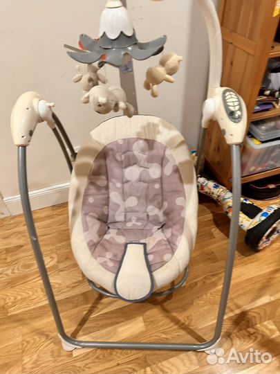 Детские электронные качели шезлонг