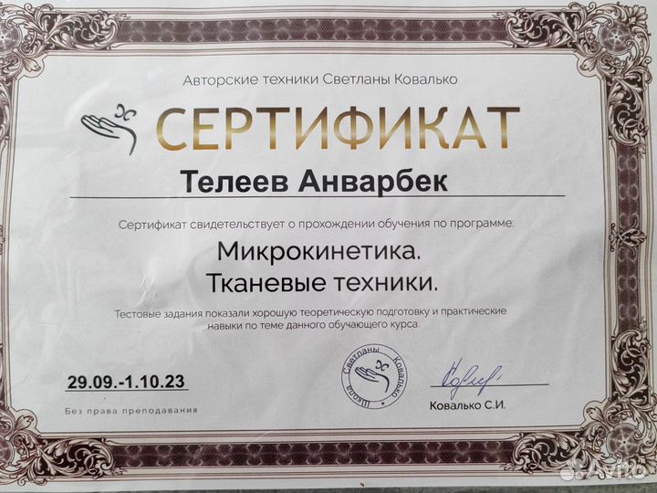 Остеопатия. Микрокинетика мануальными техниками