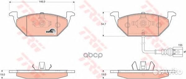 Колодки тормозные дисковые передн seat: altea 0