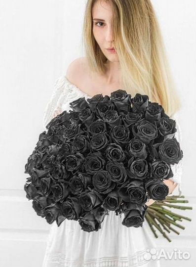 Чёрные розы. Цветы Букеты с доставкой