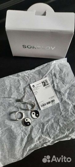 Серьги серебро новые