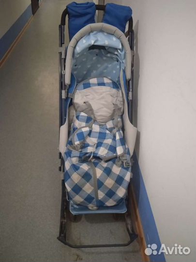 Детские санки коляска бу